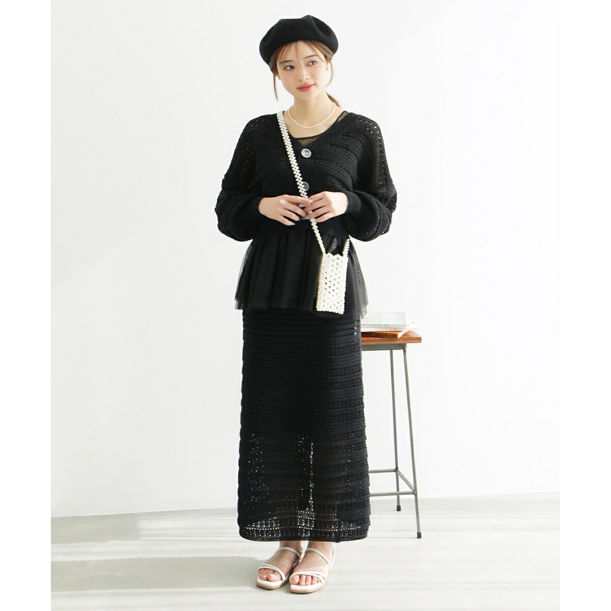 セットアップ対応/透かし編みテープヤーンIラインニットスカート／ロペピクニック（ROPE' PICNIC） 0101marui-12764403 丸井(マルイ)楽天市場店 サンプル画像2