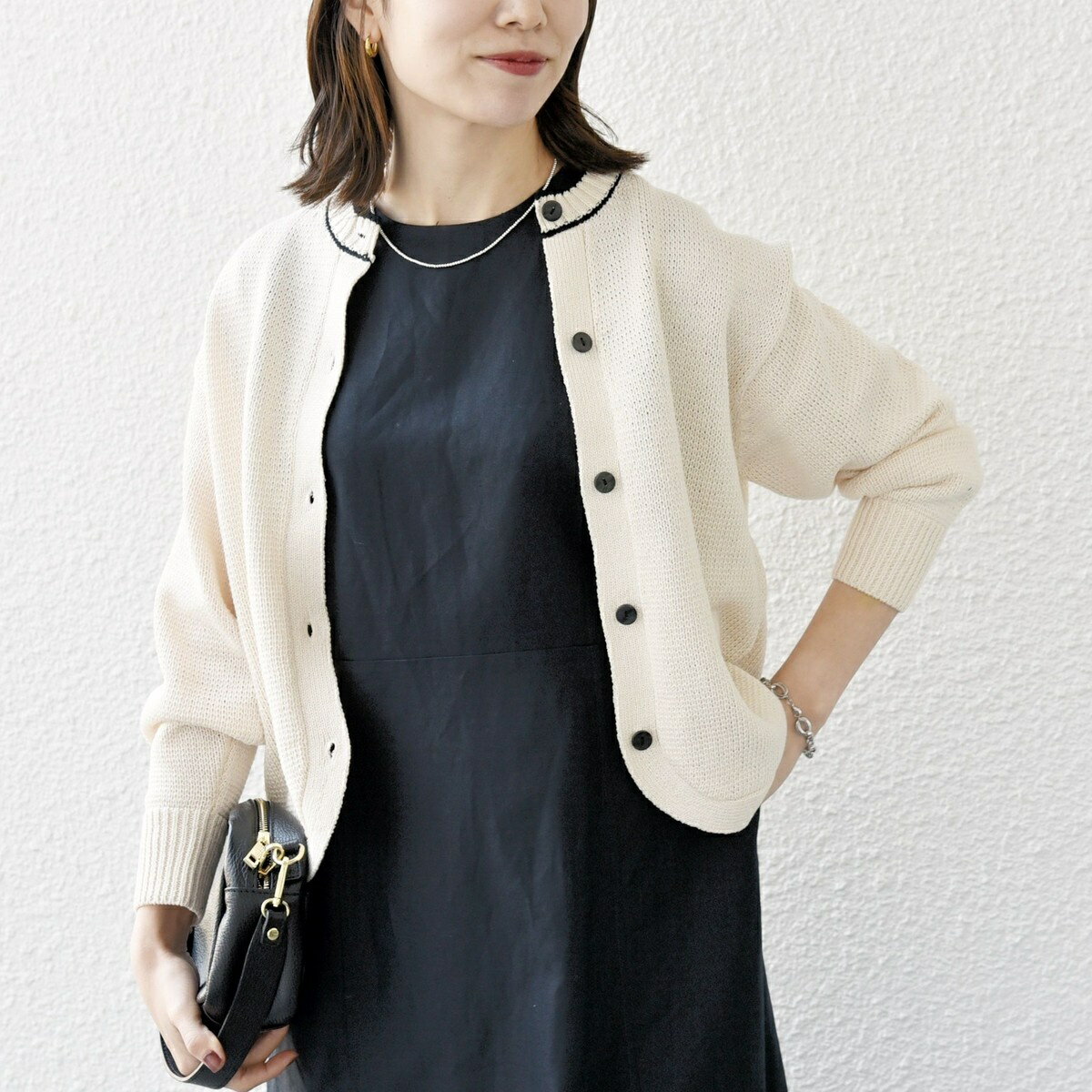 SHIPS any:〈手洗い可能〉リリヤーン ライン クルーネック カーディガン／シップス エニィ（SHIPS any）のサムネイル