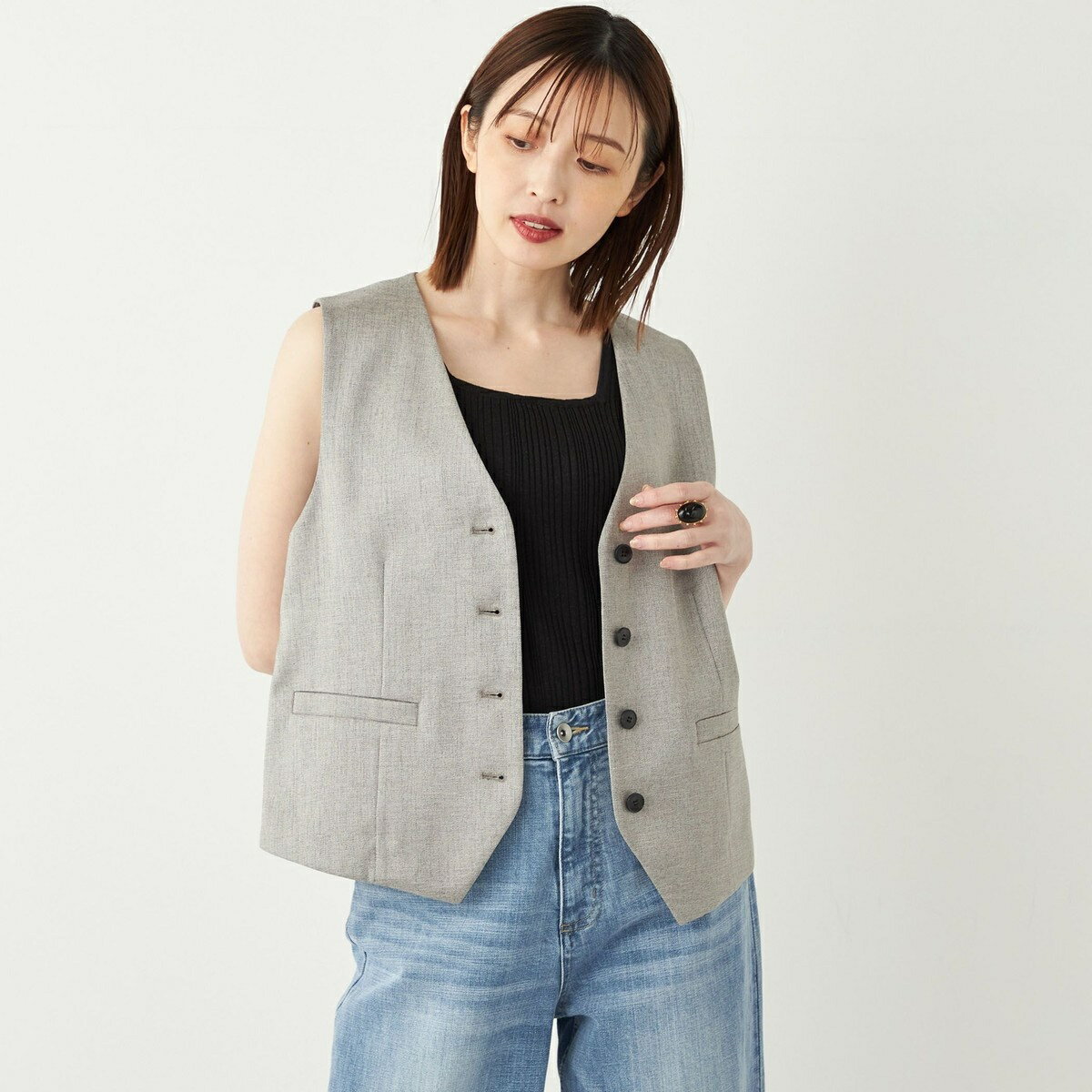 SHIPS Colors:〈洗濯機可能〉ベスト◇／シップス カラーズ（SHIPS Colors）