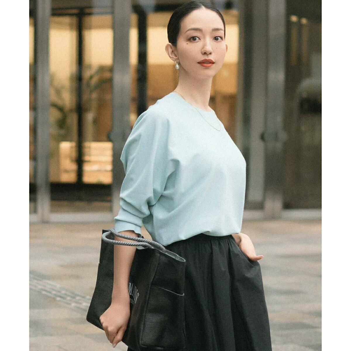 【洗える】コンフォートストレッチ ドルマン ニット／23区（23KU）