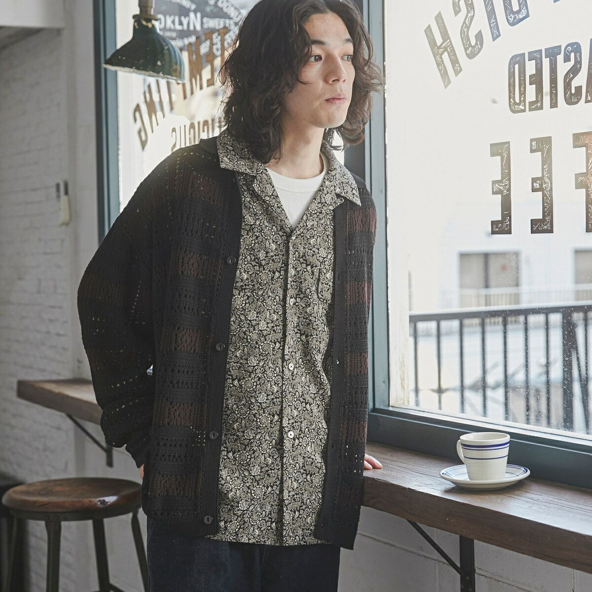 TOWNCRAFT(タウンクラフト)別注ボーダーニットカーディガン/コーエン(coen)