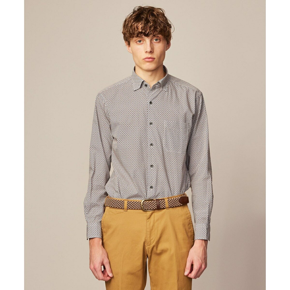 【キングサイズ・オーガニックコットン使用】コットンプリント シャツ／ジョセフアブード（JOSEPH ABBOUD）(4)