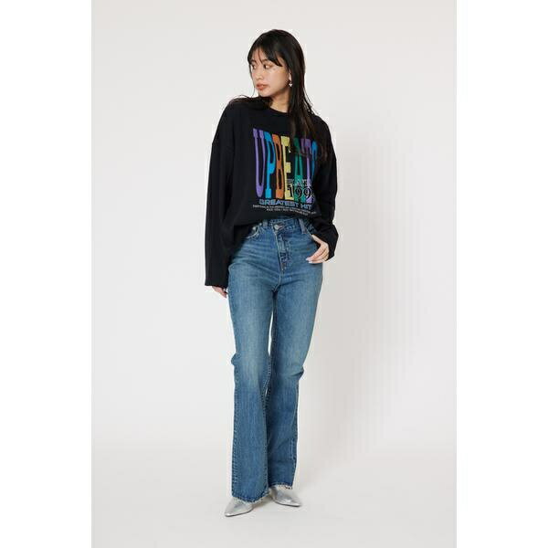 アシンメトリーハイウエストフレアデニム／ロデオクラウンズ ワイドボウル（RODEO CROWNS WIDE BOWL）