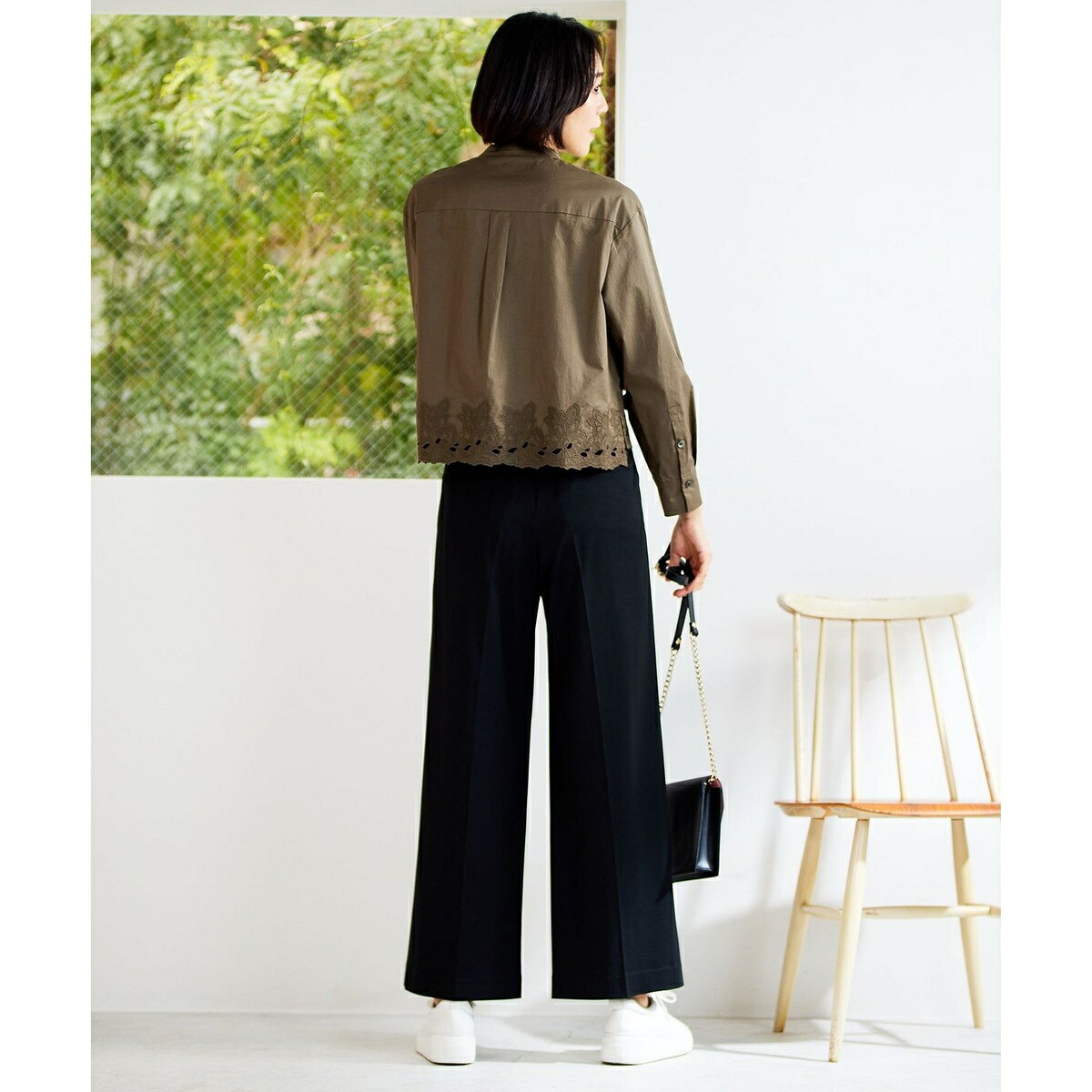 【洗える】ライトフィールジャージータックワイド パンツ／自由区（JIYU-KU） 0101marui-12562743 丸井(マルイ)楽天市場店 サンプル画像3