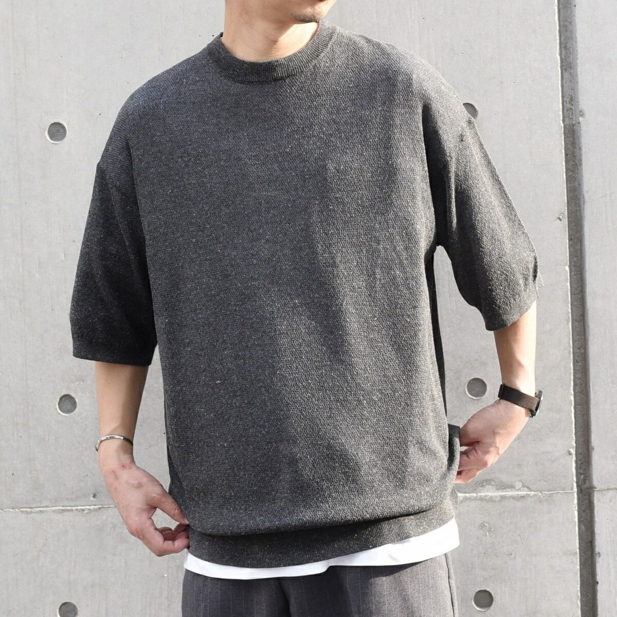 一回使用 トリーバーチ サマーニットカットソー 紺色 M 100%麻 LINEN 一回使用 トリーバーチ サマーニットカットソー 紺色 M 100%麻 LINEN