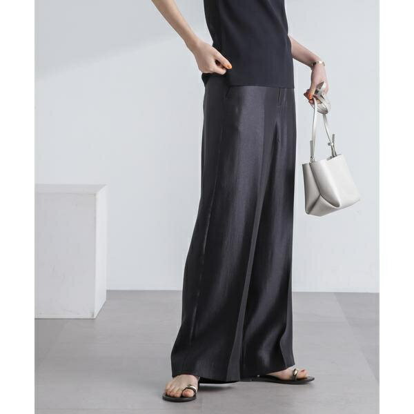 ＜追加生産＞シャイニーサテンイージーパンツ／ナノユニバース（NANO universe）