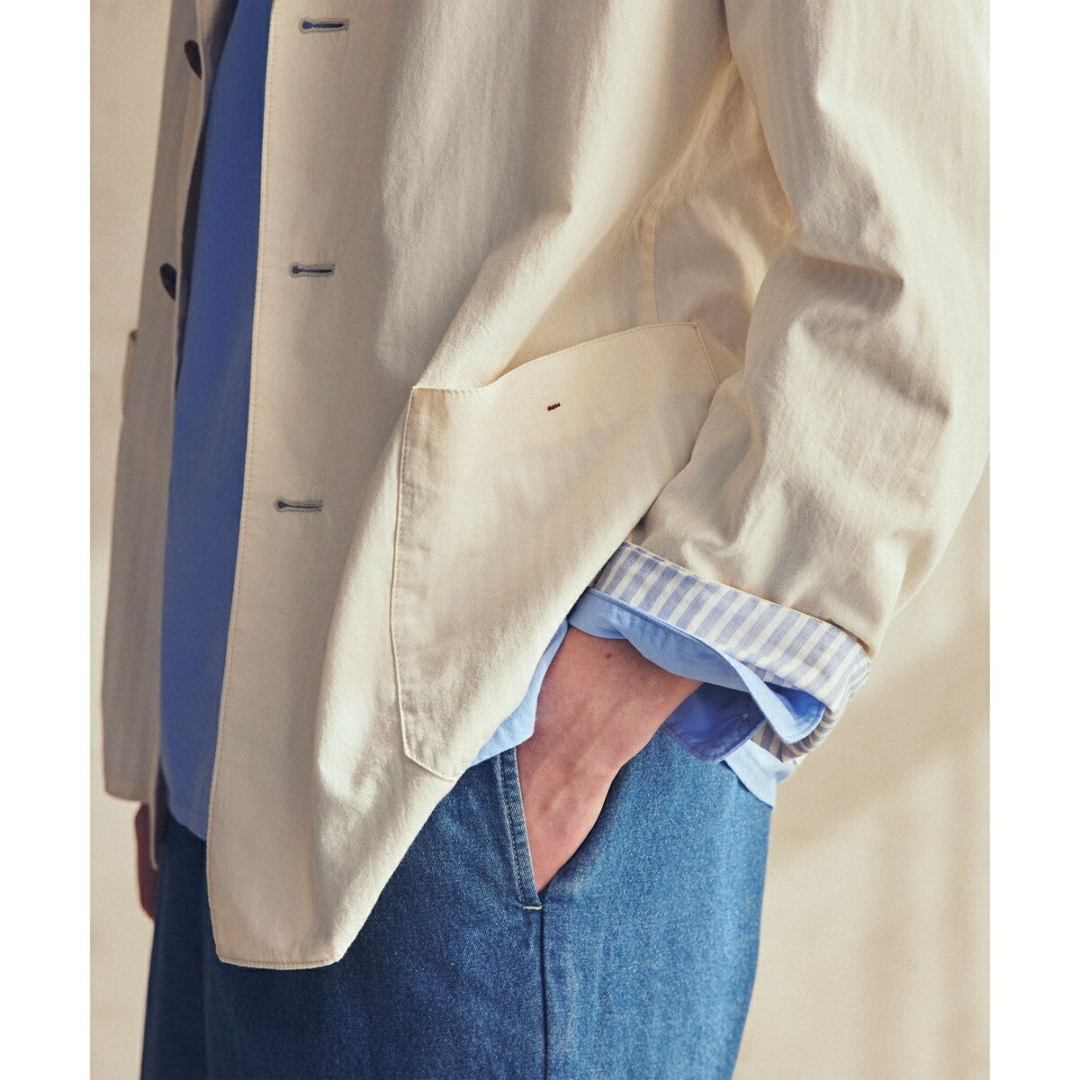 BATEAUX DE SHIPS: リラックス フィッシュマウス シャツ テーラードジャケット／シップス（SHIPS）