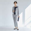 【オールシーズン】1釦ジャケット レディース グレー ウォッシャブル セットアップ商品／スーツセレクト（SUIT SELECT）