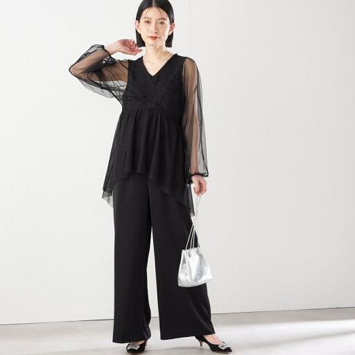 kaene : 〈セレモニー対応可〉別注 2WAY シースルー オールインワン ◇/シップス(SHIPS) kaene : 〈セレモニー対応可〉別注 2WAY シースルー オールインワン ◇/シップス(SHIPS)