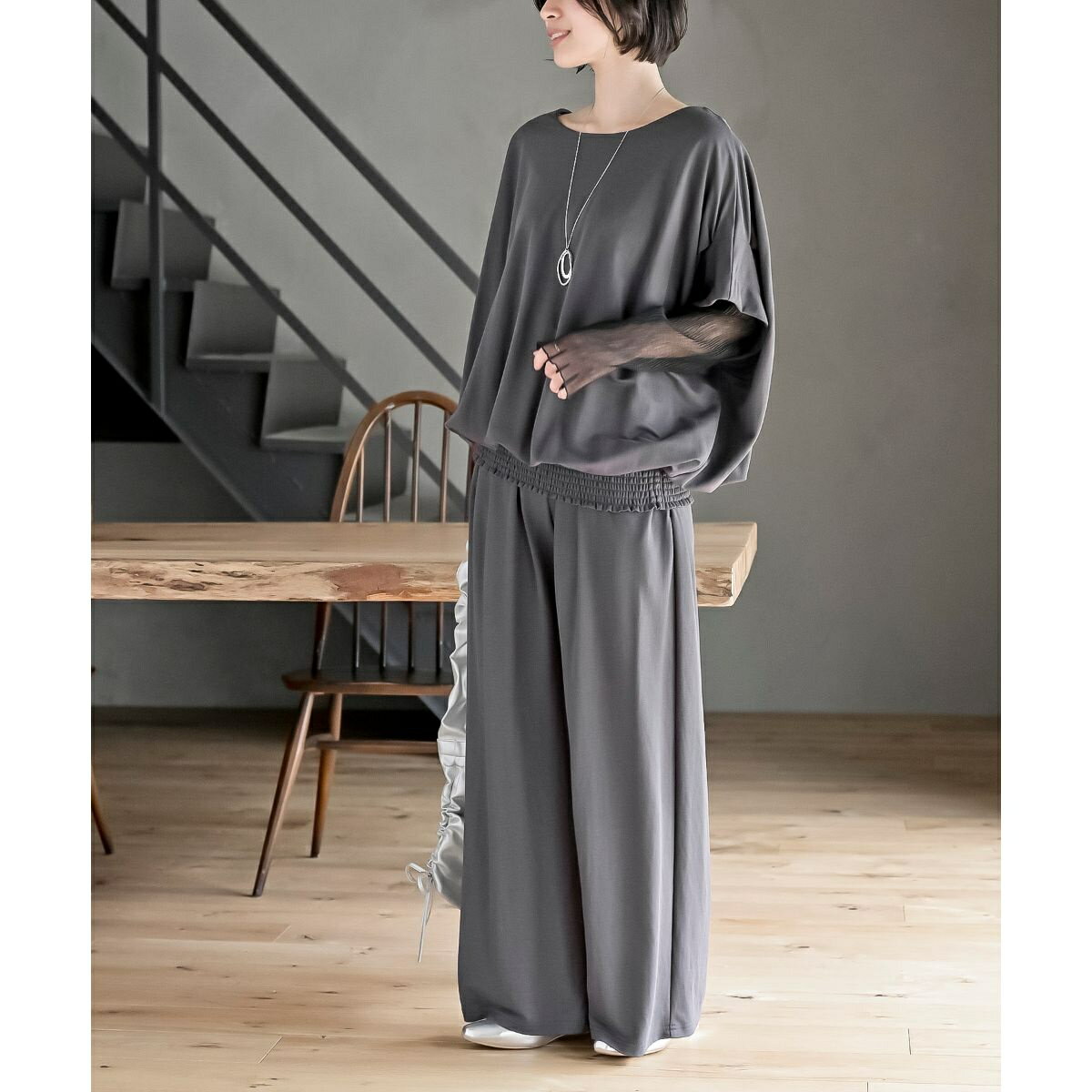 ドルマンプルオーバー+ワイドパンツセットアップ／アール・ピー・エス（r.p.s）