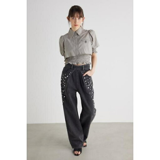 グラデーションビジュー DENIM J/W PT/リエンダ(rienda) グラデーションビジュー DENIM J/W PT/リエンダ(rienda)