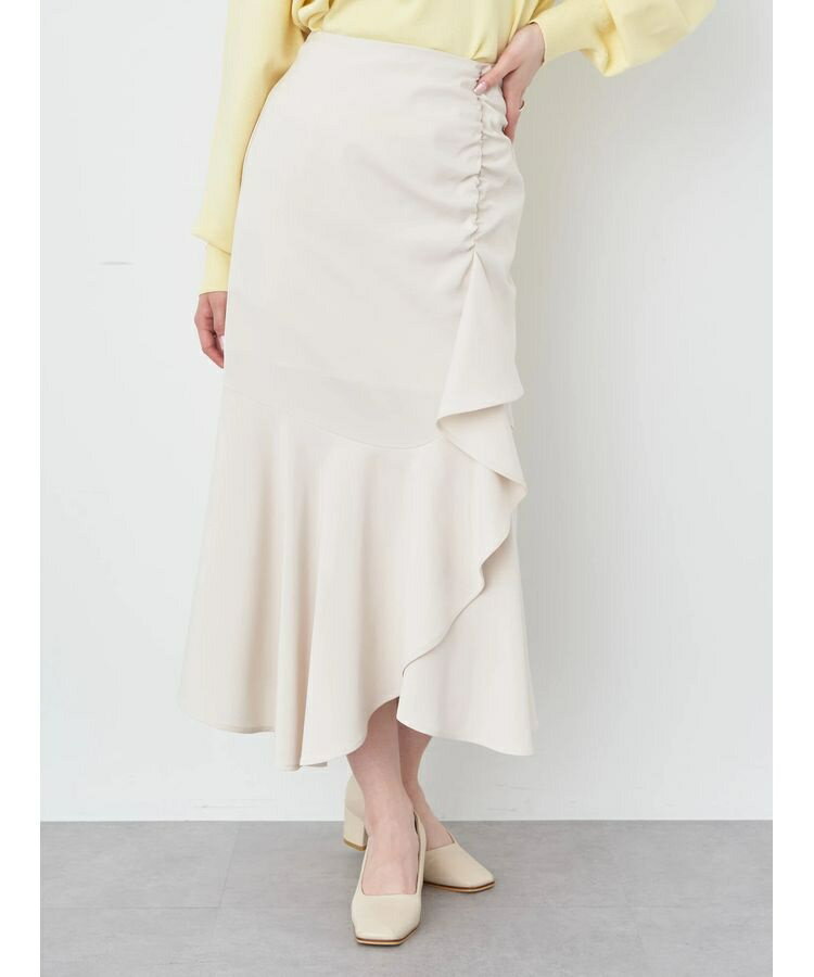 切り替えラッフルスカート／アースミュージック＆エコロジー（earth music＆ecology）