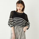 SHIPS Colors:〈手洗い可能〉シアー ボーダー ニット◇/シップス カラーズ(SHIPS Colors)