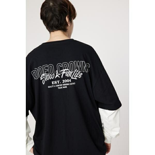 ロゴレイヤードL/S Tシャツ／ロデオクラウンズ ワイドボウル（RODEO CROWNS WIDE BOWL）