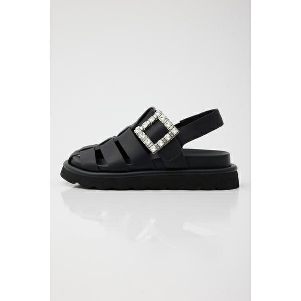 【★エントリーP5倍 1/9 20:00-1/16 1:59】ナースシューズ 黒 LL (24.5-25.0cm) 1足 ／ ナースサンダル クロスサンダル 【送料無料】