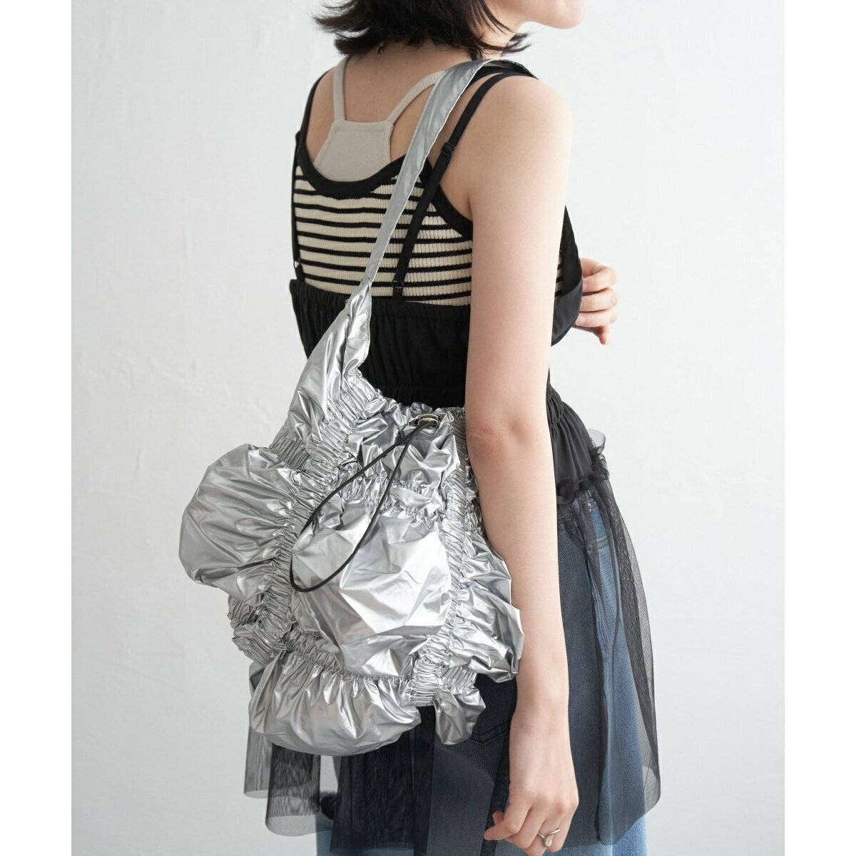 くしゅくしゅワンハンドルバッグ／ヴァンスエクスチェンジ（VENCE EXCHANGE）