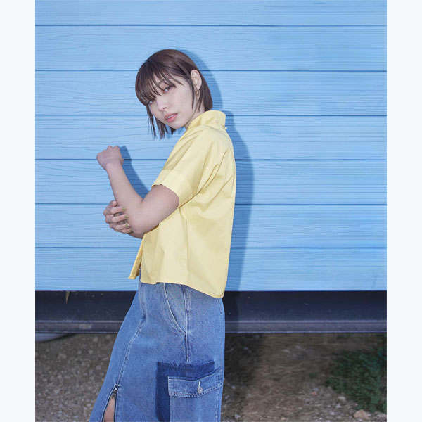 パールビッグカラーシャツ／ミエット（miette）