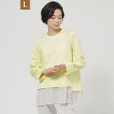 【L】【ウォッシャブル】プリーツコンビプルオーバーカットソー/エヴェックス バイ クリツィア(EVEX by KRIZIA)(4)