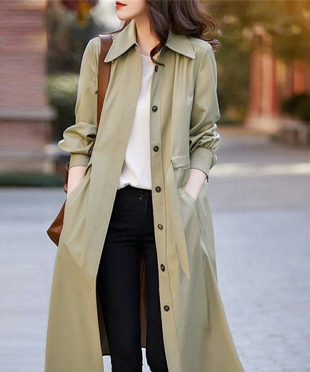 トレンチコート 韓国 薄手ライトアウター／ミニミニストア（miniministore）