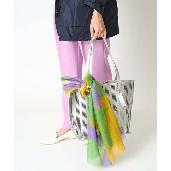 [インド製]幾何柄大判ストール／ジョルジュ・レッシュ（GEORGES RECH）