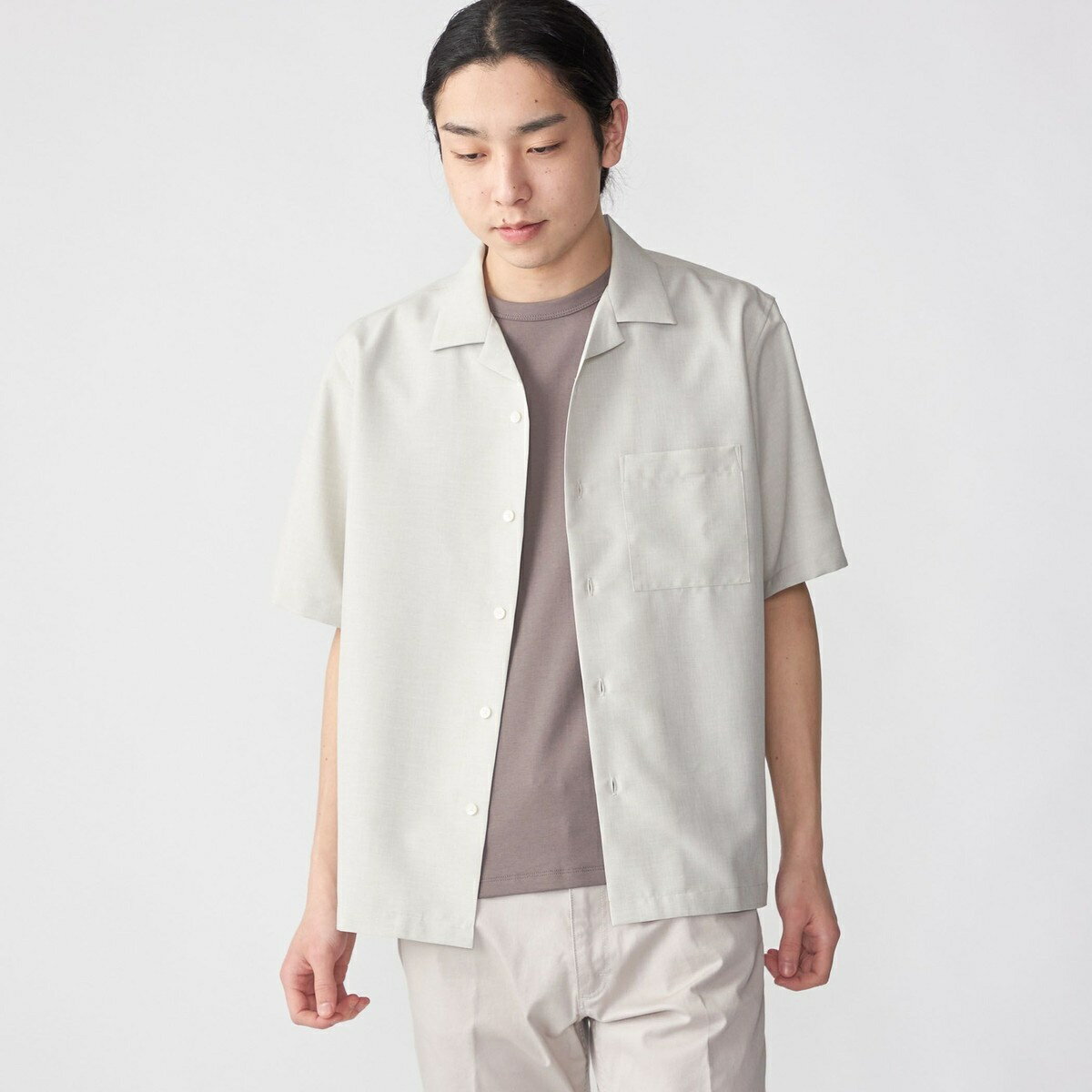 SHIPS: MADE IN JAPAN Reflax(R) ドライタッチ オープンカラー シャツ/シップス(SHIPS)