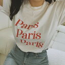 【mamanaube】PARIS TシャツRD/M|ユニセックス Tシャツ 韓国 ママンオーブ/サムソウル(Sam.Seoul)(4)