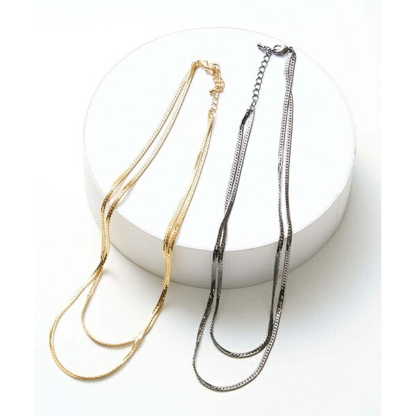 スネークチェーン二連ネックレス／アー・ヴェ・ヴェ（a.v.v）