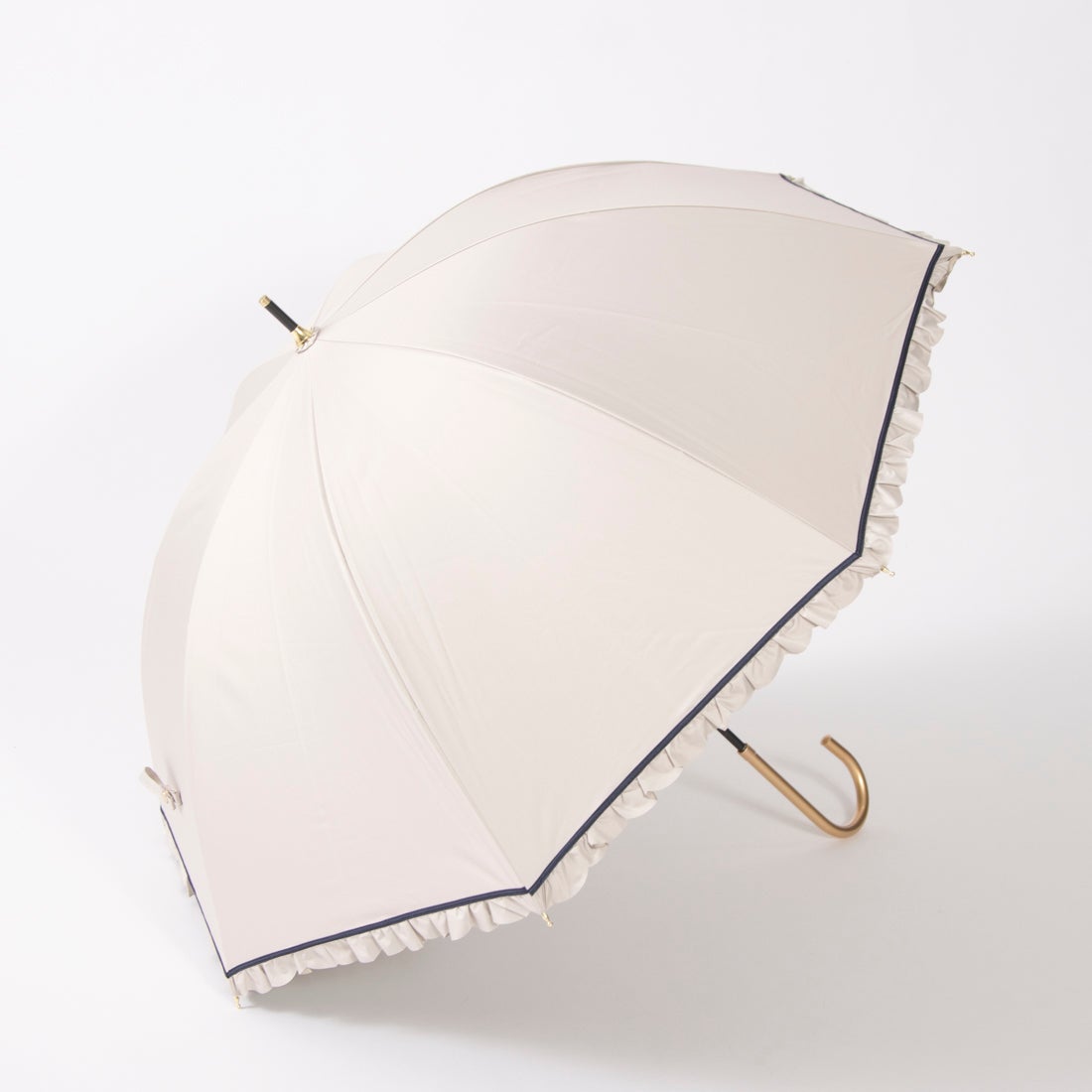 長傘　UVカット率99％以上 晴雨兼用 日傘 / PUヒートカットフリルバルーンショートパラソル／カシュネ（cache nez）