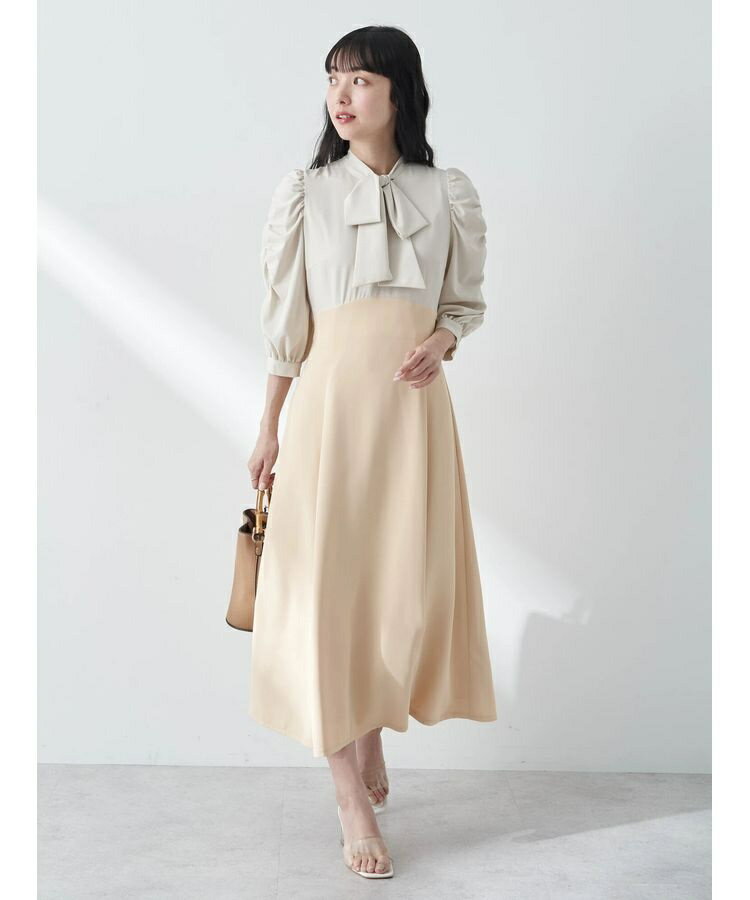 ハイウエスト切り替えドッキングフレアワンピース／アースミュージック＆エコロジー（earth music＆eco..