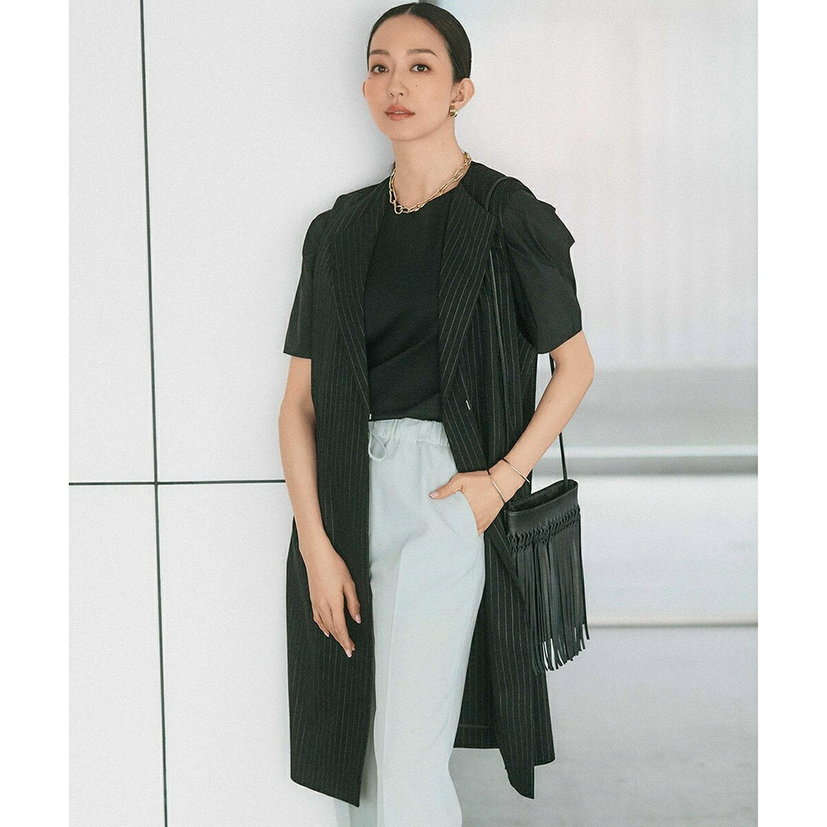 【CLASSY.6月号掲載/洗える】リネンレーヨンストレッチ ジレ／23区（23KU） 0101marui-12587944 丸井(マルイ)楽天市場店 パッケージ画像
