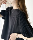 カジュアルな中にも上品さを。綿100% 袖山タックラグラン半袖Tシャツ/クラシカルエルフ(Classical Elf)