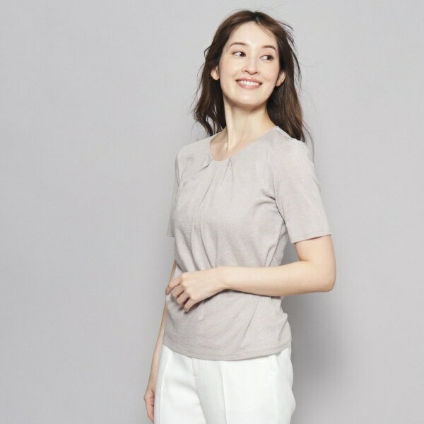 【洗える／日本製／ラメ入り】上品ラウンドネックプルオーバー／クード シャンス（COUP DE CHANCE）