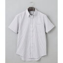 春夏向け【形態安定】SUMMERPREMIUMPLEATS_ボタンダウン 半袖ドレスシャツ(ストライ/五大陸(gotairiku)