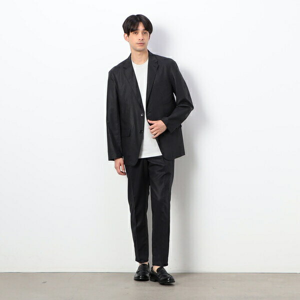 【セットアップ対応】エンボス ストライププリント テーパードパンツ／コムサイズム（COMME CA ISM）