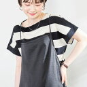 コーエン 服 レディース 【WEB限定】ワイドボーダーフレンチスリーブTシャツ／コーエン（coen）