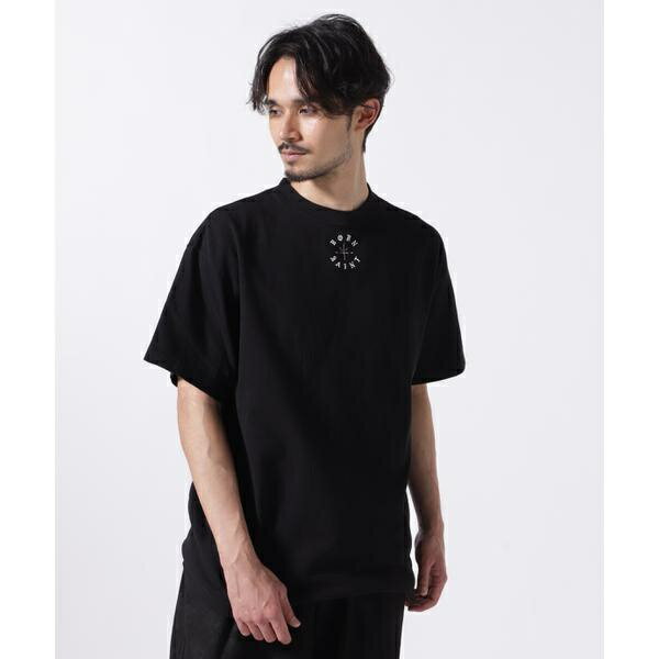 SAINT MICHAEL~{[XCYh^BR_SS TEE^BORN SAINT^BLK^CtbViROYAL FLASHj