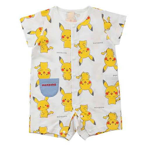 モンポケ 大柄プリント半袖コンビ／犬印マタニティ＆ベビー（inujirushimaternity＆baby）