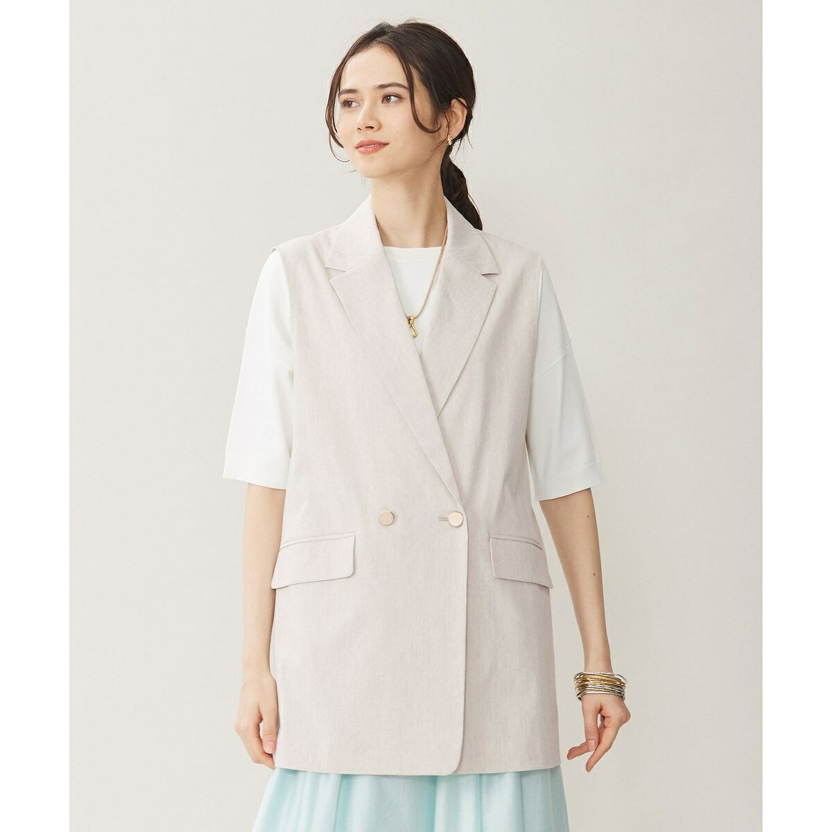 【セットアップ対応・洗える】リネンビスコースストレッチ ジレ／自由区（JIYU-KU） 0101marui-12611148 丸井(マルイ)楽天市場店 パッケージ画像