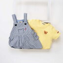 ストライプ柄 ジャンパースカート&ワンポイント半袖Tシャツセット【BOX付き】/ミキハウス ホットビスケッツ(MIKIHOUSE HOT BISCUITS)