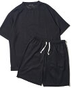【上下2点セット】冷感ポンチ 半袖Tシャツ&ハーフパンツ ルームウェア/アドポーション(ADPOSION)