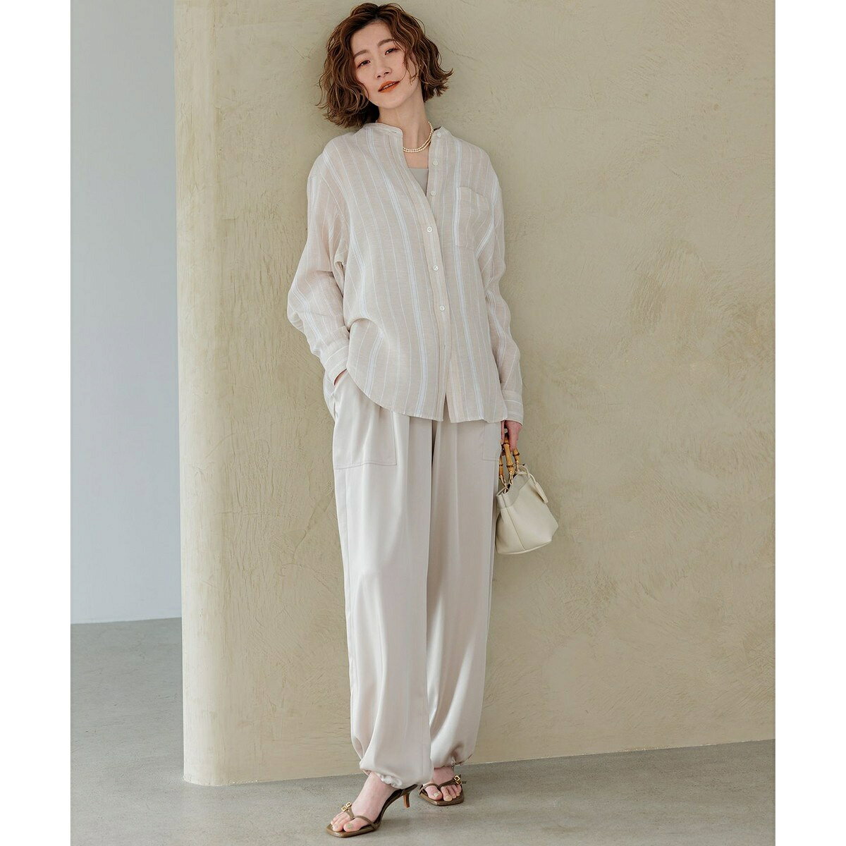 【洗える】LIBECO バンドカラー シャツ／23区（23KU） 0101marui-12605651 丸井(マルイ)楽天市場店 サンプル画像3