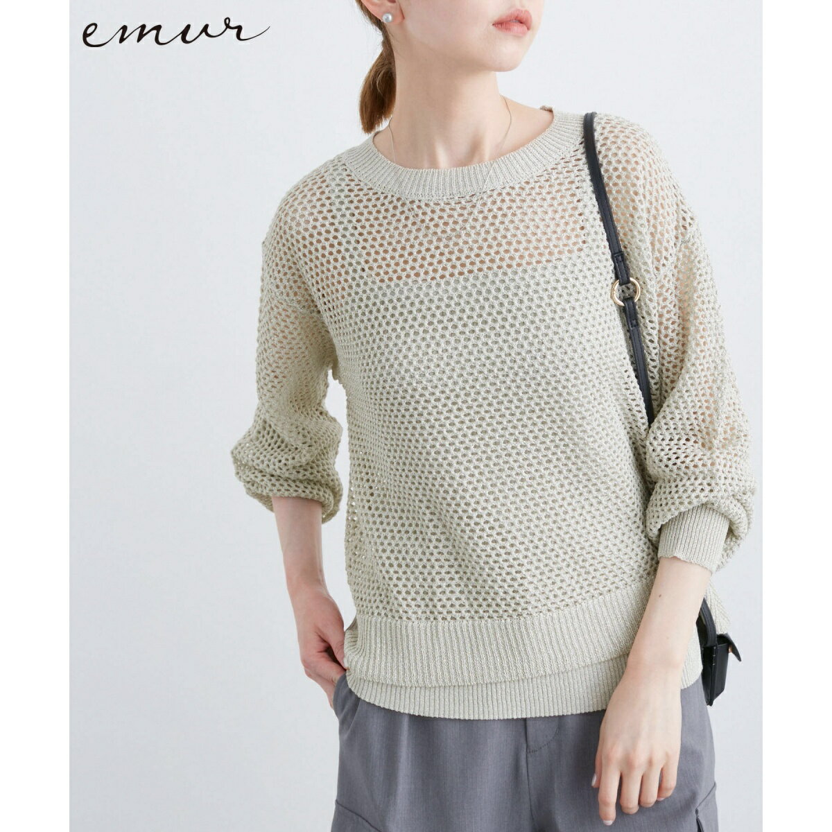 【emur/エミュール】ラメニット+キャミソールセット／ロペピクニック（ROPE' PICNIC）のサムネイル