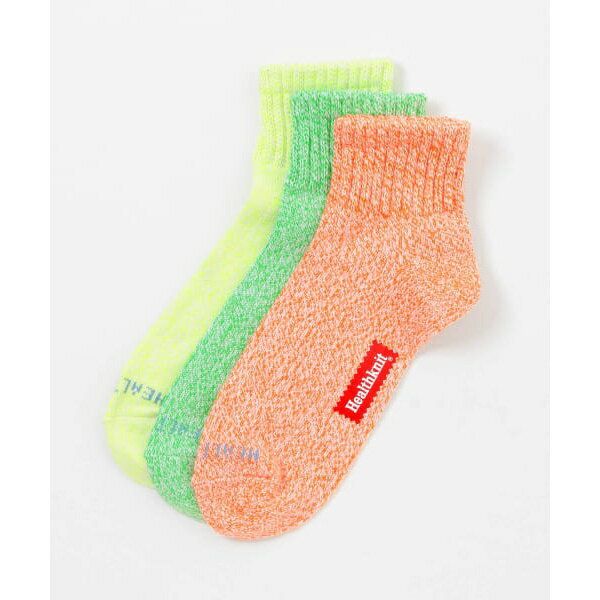 Healthknit　HK ミドルソックス スラブ NEON 3P／アイテムズ アーバンリサーチ（ITEMS URBAN RESEARCH）
