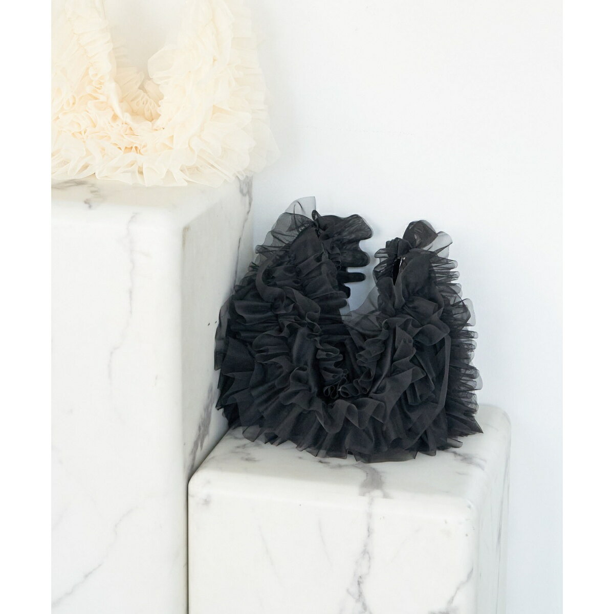 【ご好評につき追加生産】チュールフリルショルダーバッグ【3WAY】／ビス（VIS）