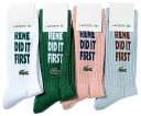 【LACOSTE】ソックス【クルー】/グンゼ(GUNZE)