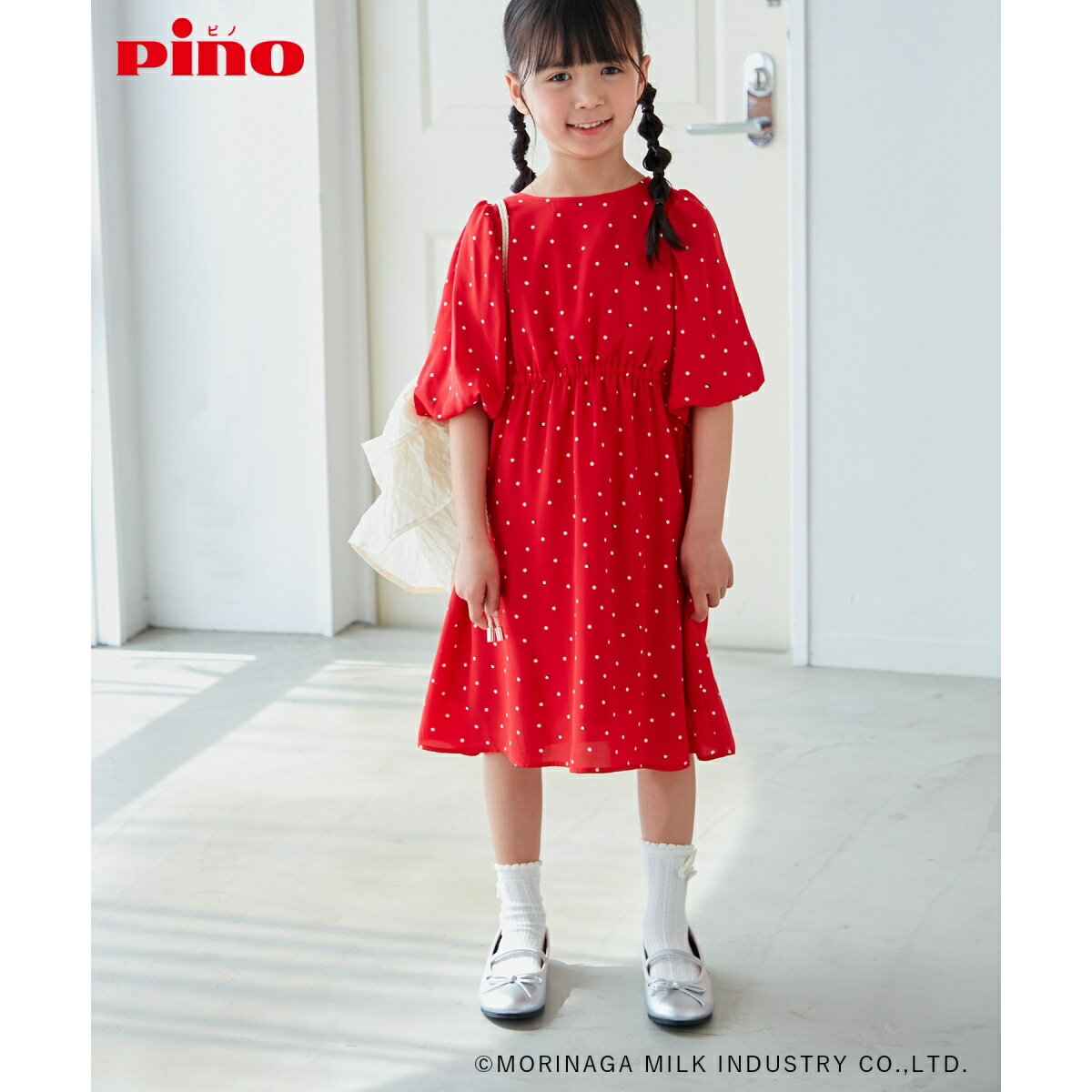 ロペピクニック ワンピース 【KIDS】【Pino meets ROPE' PICNIC】Pinoドットワンピース／ロペピクニックキッズ（ROPE' PICNIC KIDS）