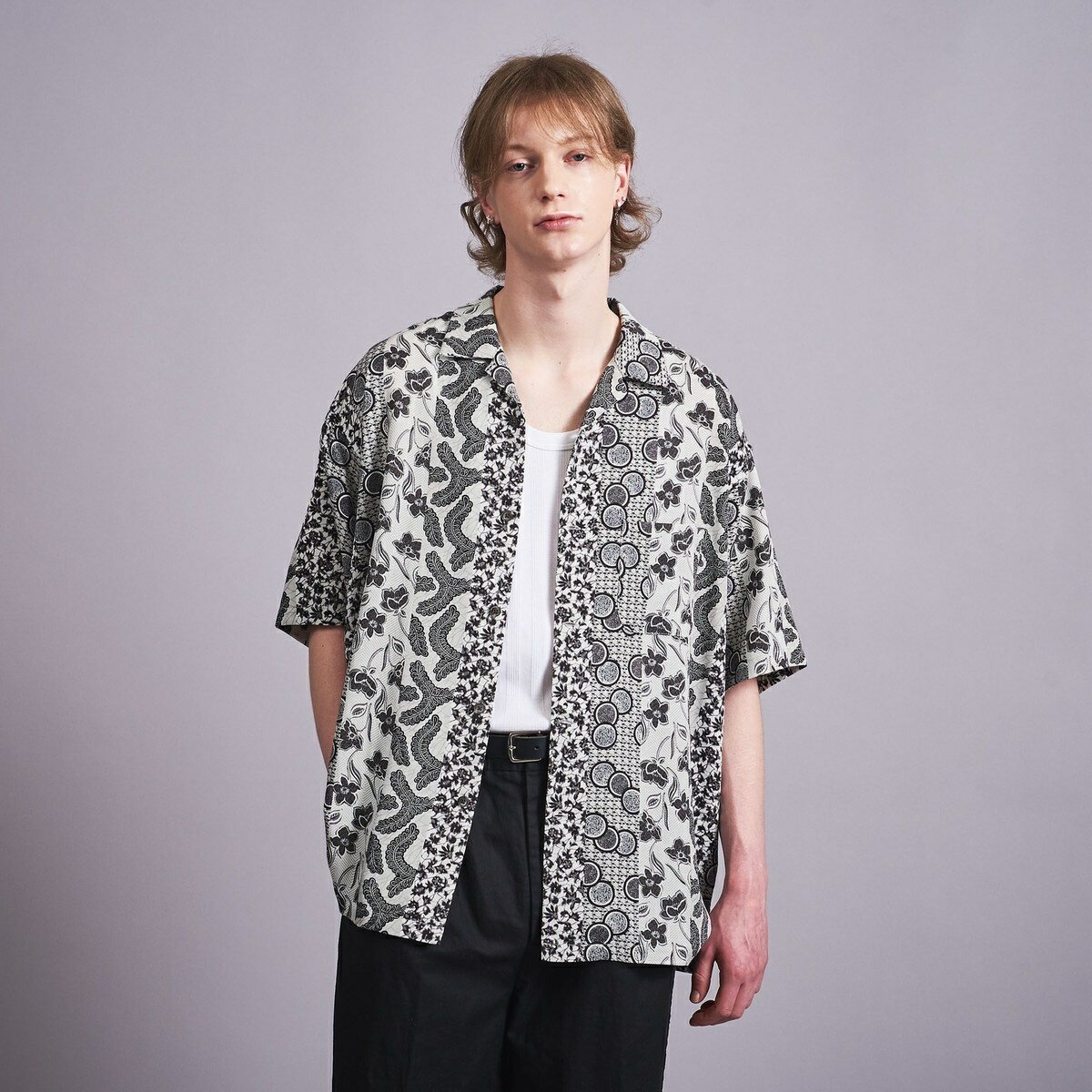 パネル バティック プリント オープンカラー シャツ／モンキータイム（monkey time）のサムネイル