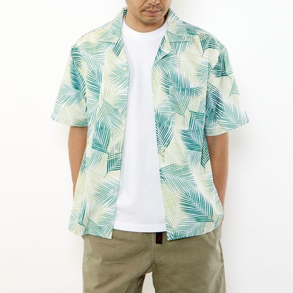 【MASTER FRAME/マスターフレーム】HIBIYA KADANコラボ半袖オープンカラーシャツ／メンズメルローズ（MEN'S MELROSE）