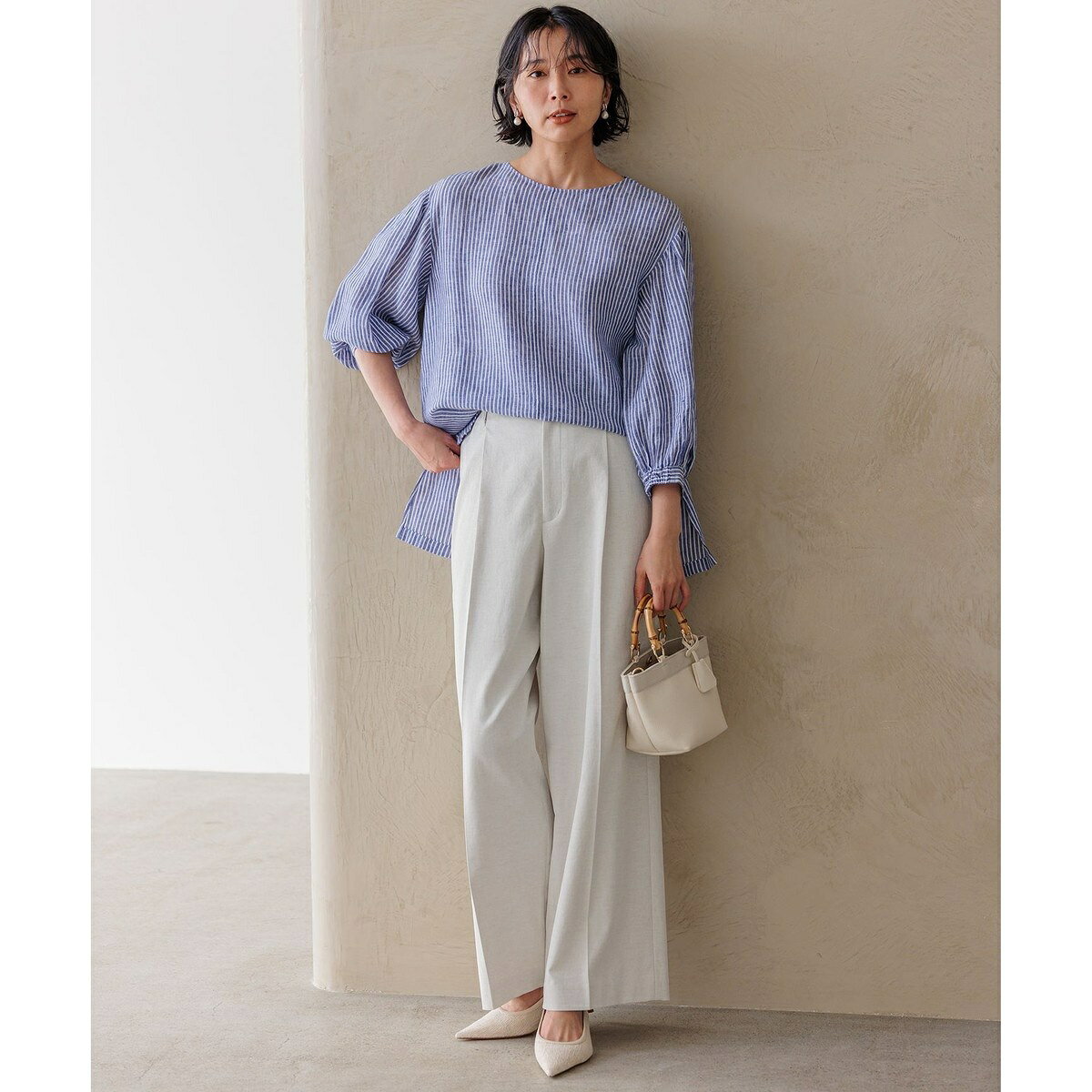 【洗える】LIBECO ベルト付き ブラウス／23区（23KU） 0101marui-12610560 丸井(マルイ)楽天市場店 サンプル画像3