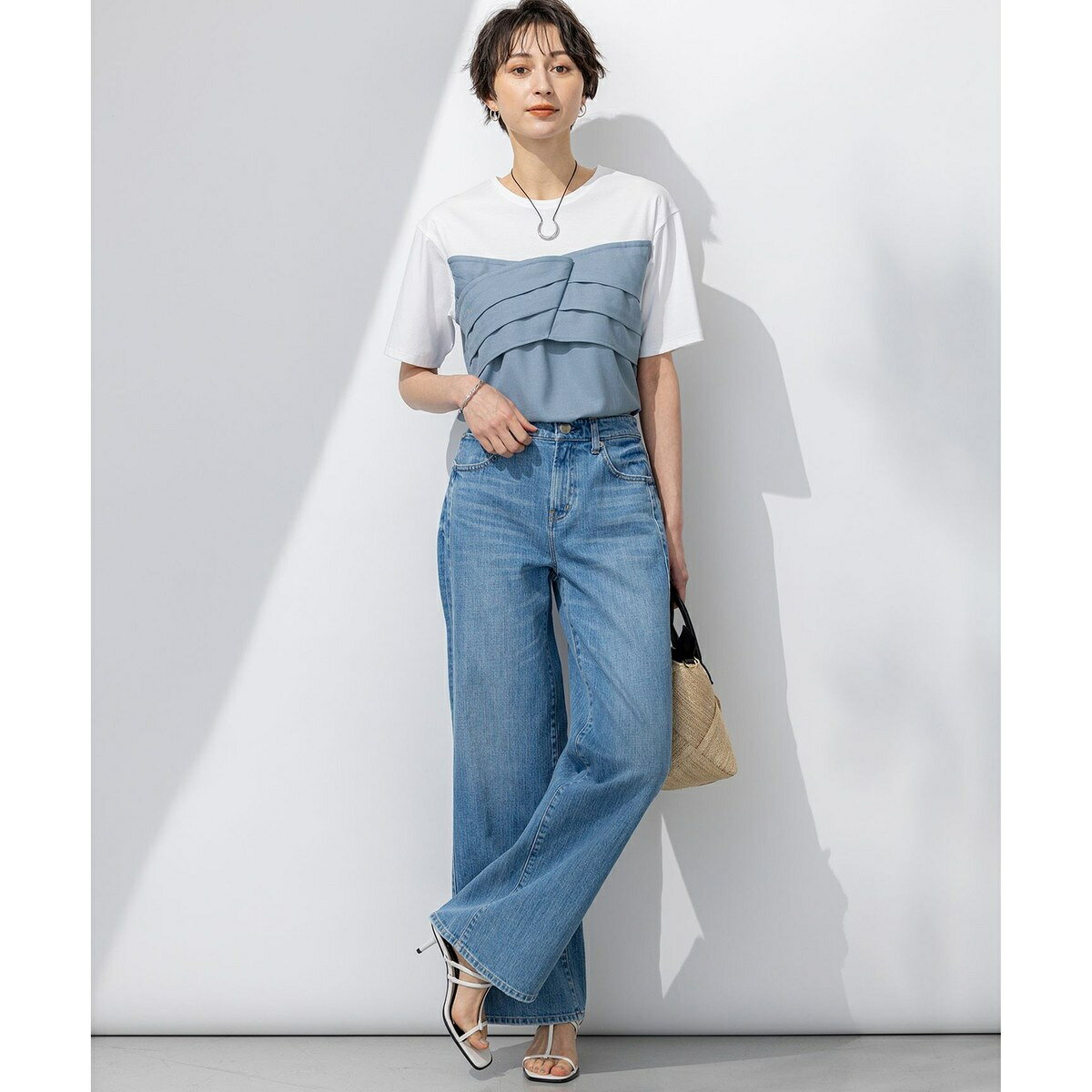 【WEB限定カラーあり/洗える】スムースデザイン コンビ カットソー／23区（23KU） 0101marui-12614145 丸井(マルイ)楽天市場店 サンプル画像2